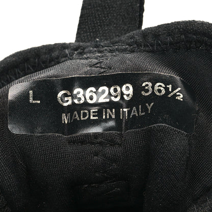 Chanel Suede Calfskin Velvet Grosgrain CC Sneakers 36.5 Black 6 of 8