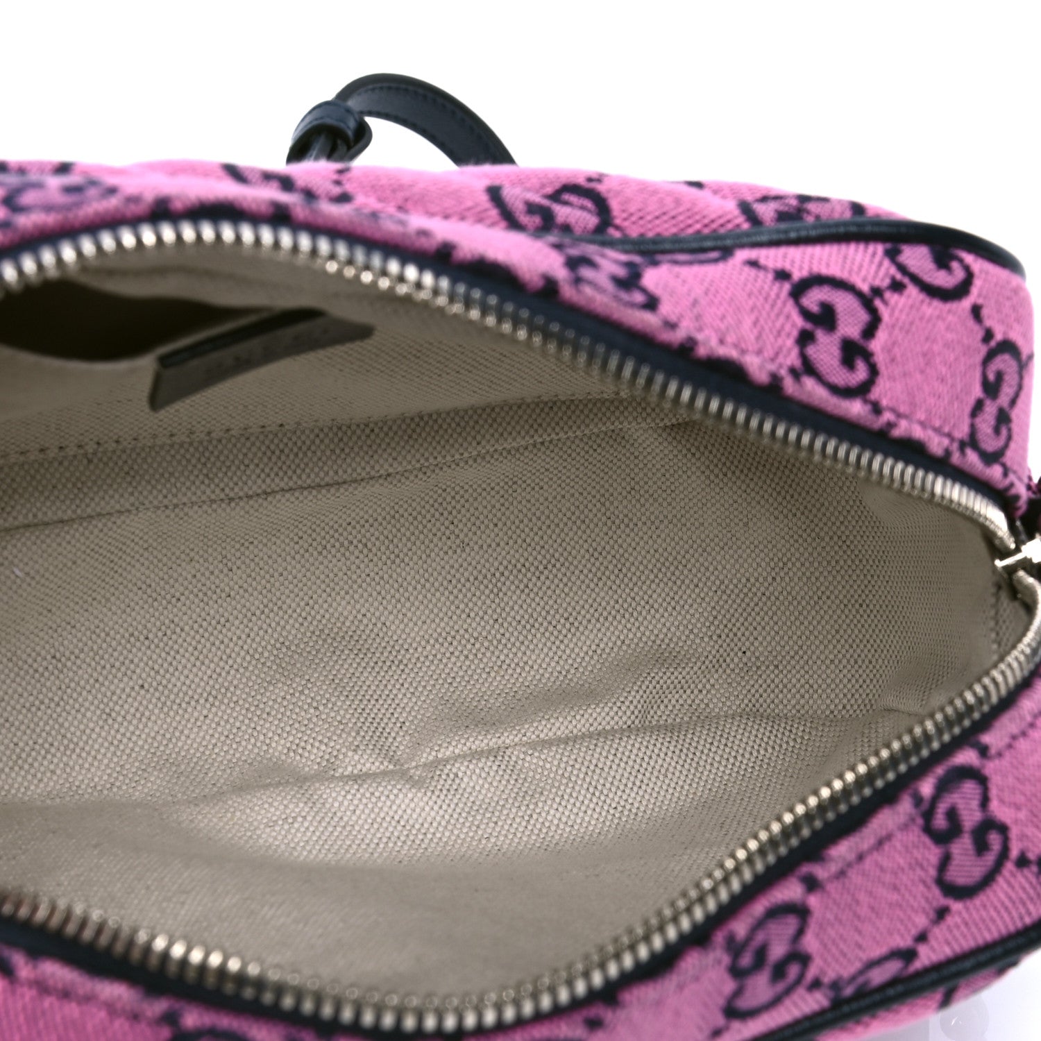 Gucci Monogram Multicolor Matelasse Diagonal Small GG Marmont Chain Shoulder Bag Pink Blue 4 of 4