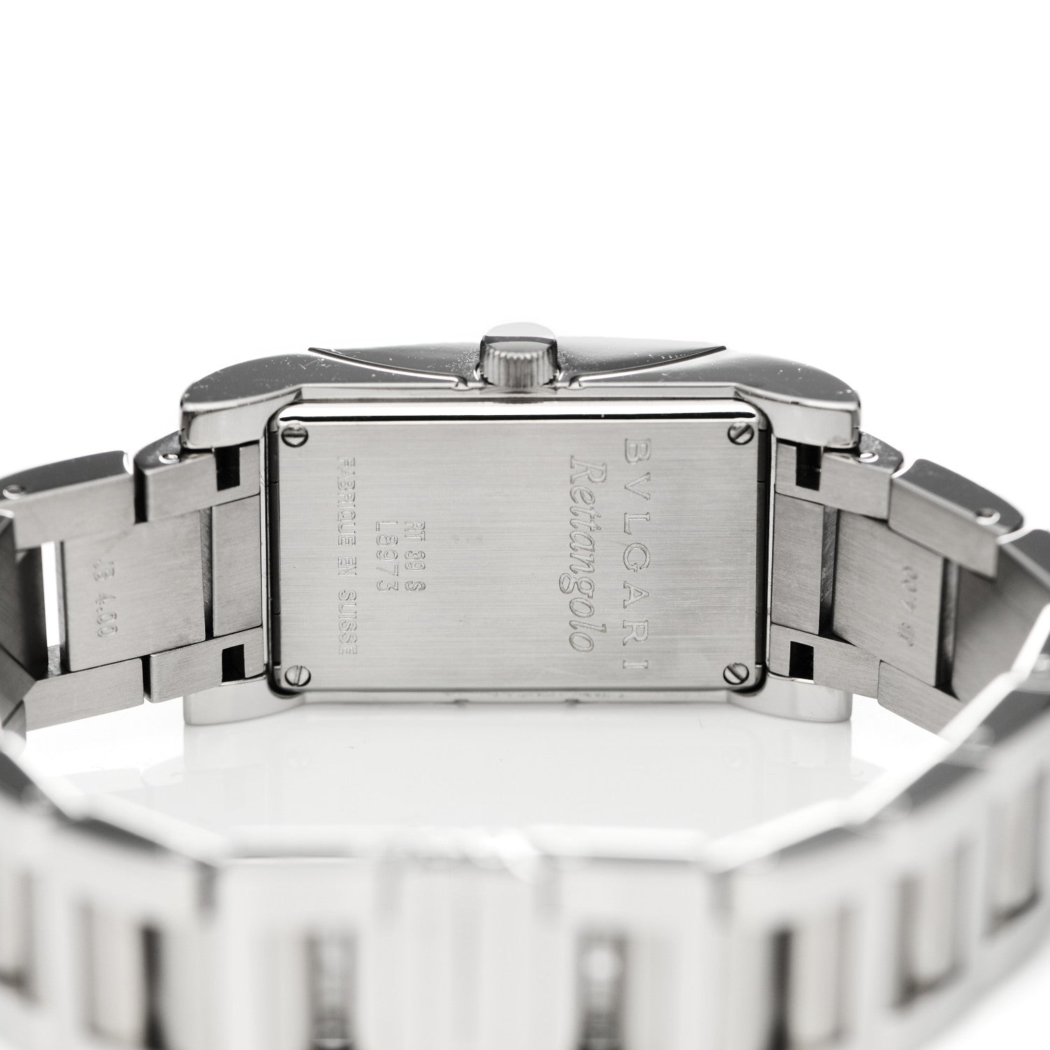 Bulgari Stainless Steel 21mm Rettangolo Quartz Watch 4 of 5