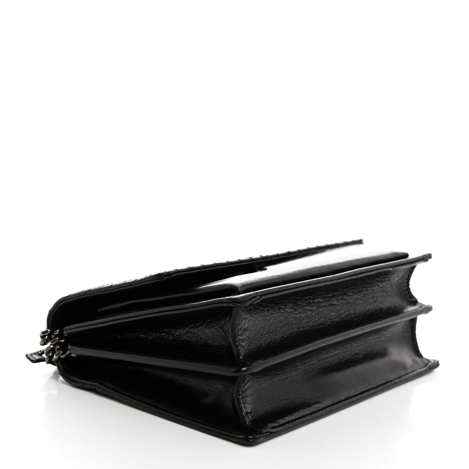 Saint Laurent Lambskin Mixed Quilted Medium Monogram Sunset Black 4 of 11