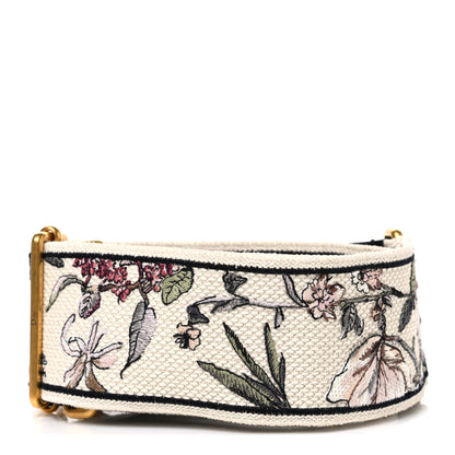 Christian Dior Canvas Embroidered Toile de Jouy Shoulder Strap  White Multicolor 2 of 4