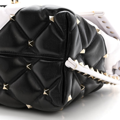 Valentino Garavani Nappa Medium Candystud Top Handle Bag White Black 10 of 14