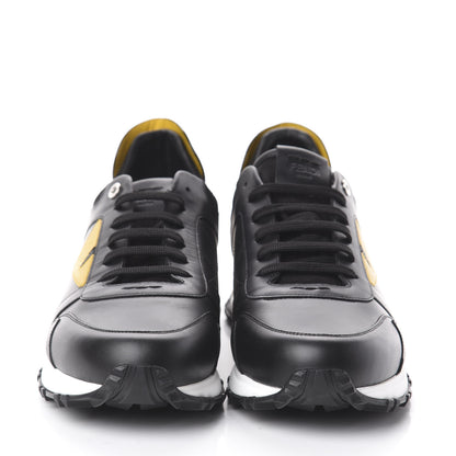 Fendi Vitello Elite Spike Monster Eyes Runner Sneakers 11 Black 2 of 7