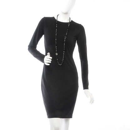 Chanel Ruthenium Beaded CC Long Necklace Black 2 of 4