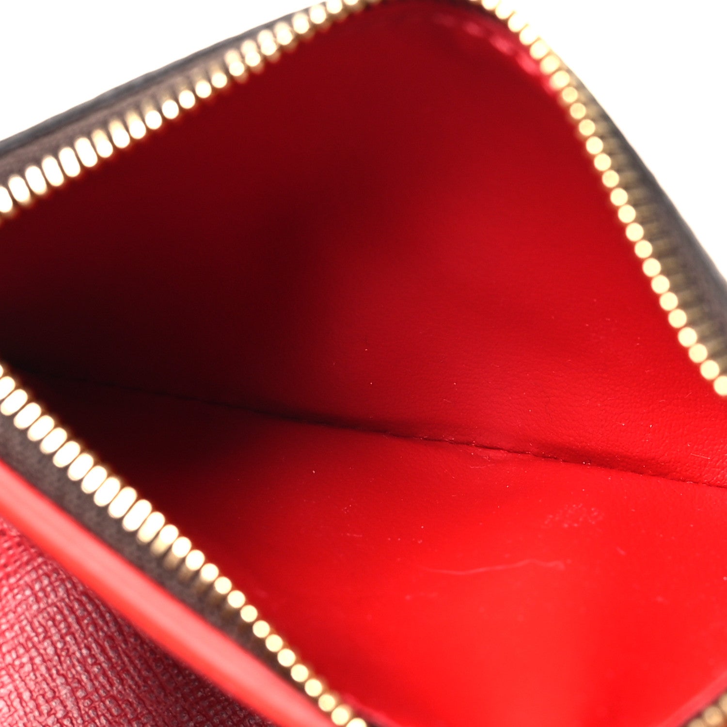 Louis Vuitton Damier Ebene Victorine Wallet Red 6 of 11