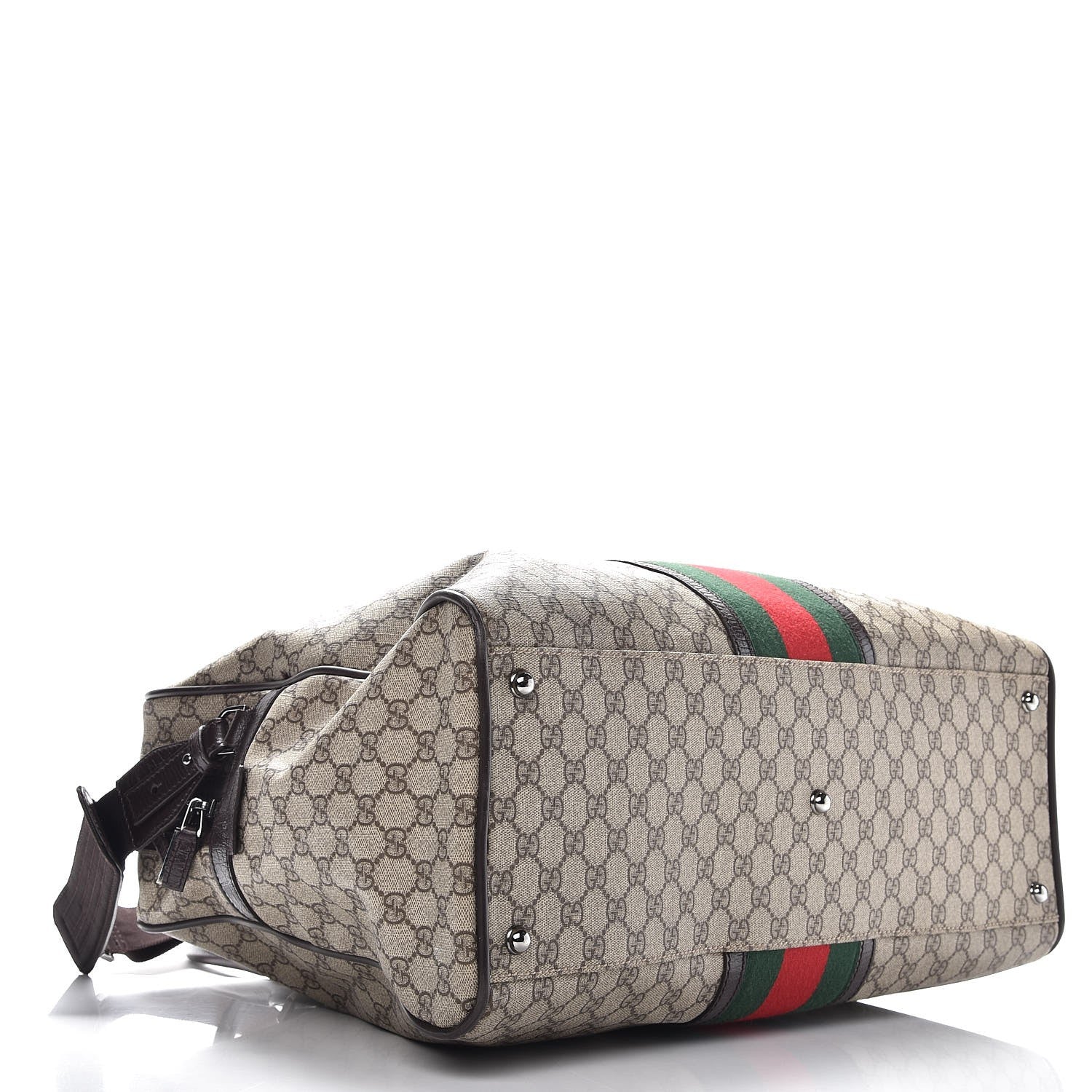 Gucci GG Plus Monogram Web Carry On Duffle Bag Ebony 4 of 14