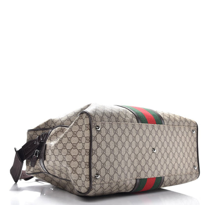 Gucci GG Plus Monogram Web Carry On Duffle Bag Ebony 4 of 14