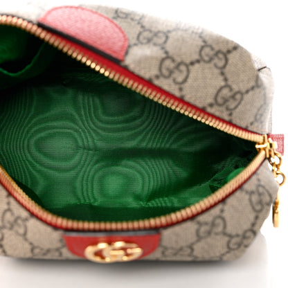 Gucci Soft GG Supreme Monogram Calfskin Medium Ophidia Cosmetic Case Beige Ebony Hibiscus Red 5 of 7