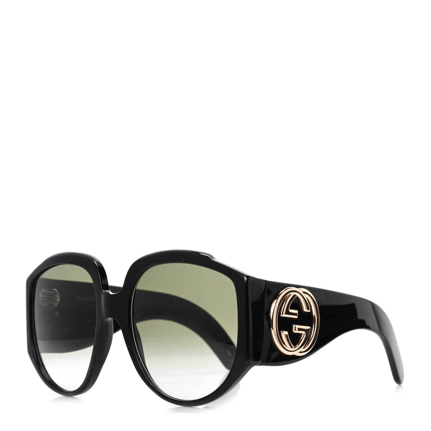 Gucci Acetate Oversized Interlocking G Sunglasses GG0151S Black 1 of 8