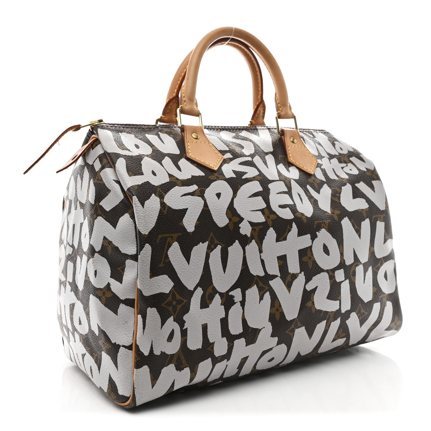 Louis Vuitton Monogram Graffiti Speedy 30 Silver 3 of 10