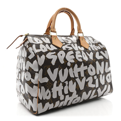 Louis Vuitton Monogram Graffiti Speedy 30 Silver 3 of 10