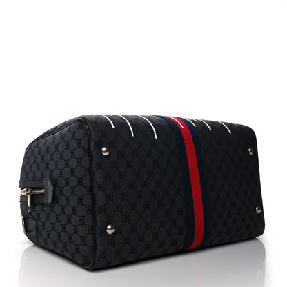 Gucci X BALENCIAGA BB Monogram Web Graffiti Medium Ophidia Carry-On Duffle Bag Black 3 of 11