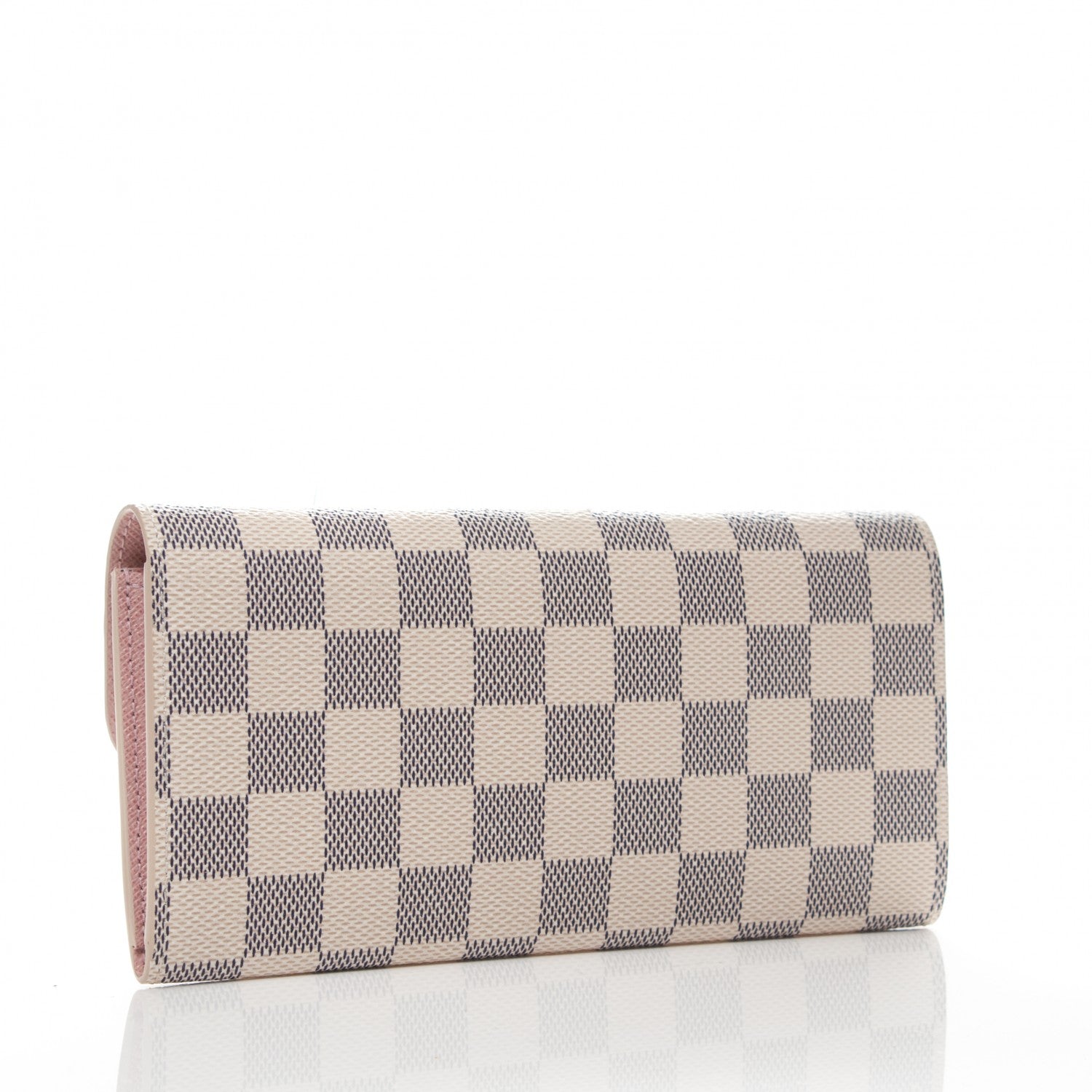 Louis Vuitton Damier Azur Emilie Wallet Rose Ballerine 3 of 7
