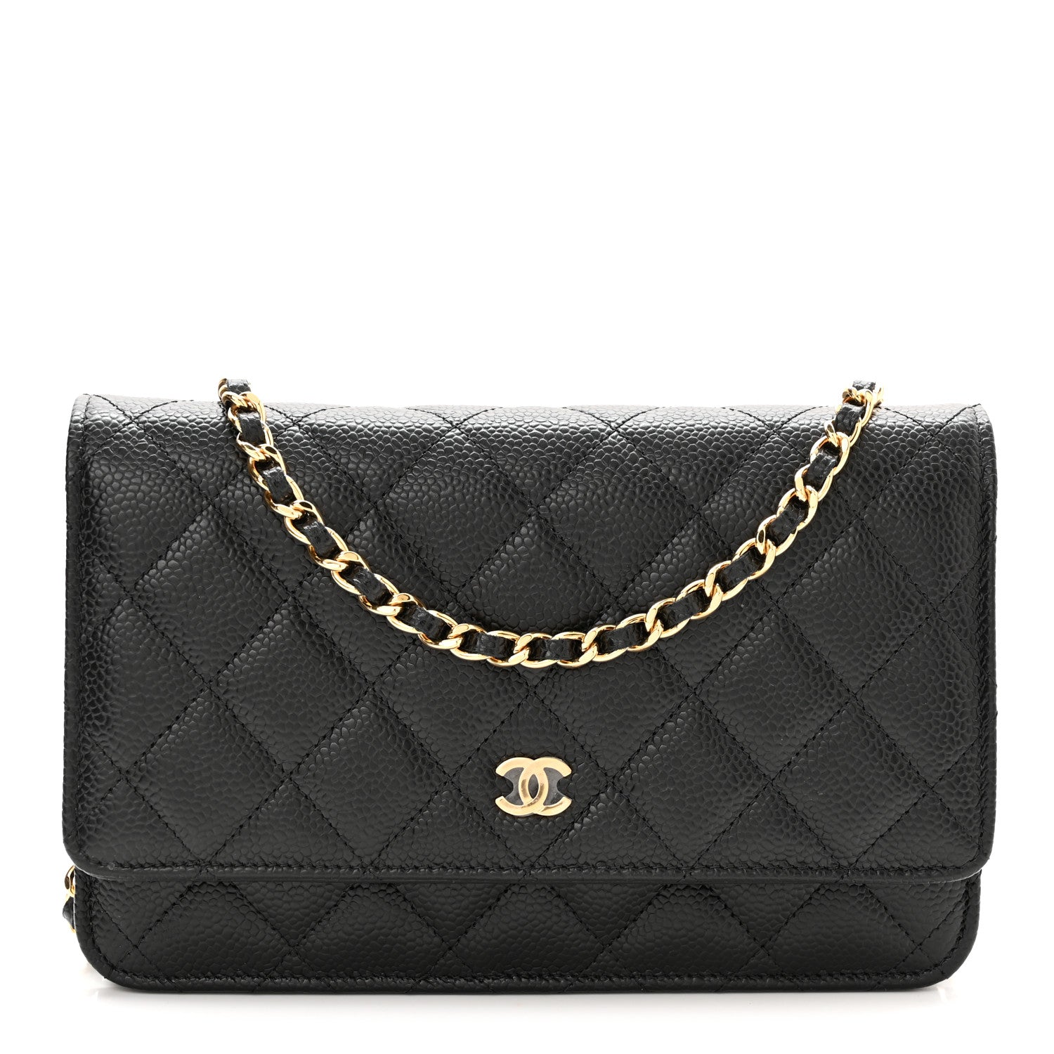 Chanel Caviar Quilted Wallet On Chain WOC Black 1 of 12