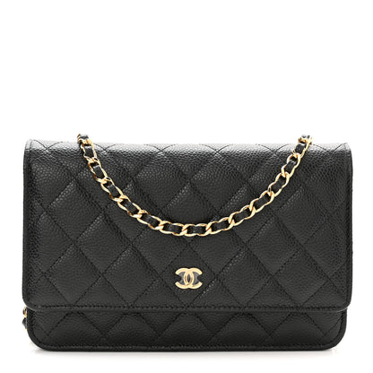 Chanel Caviar Quilted Wallet On Chain WOC Black 1 of 12