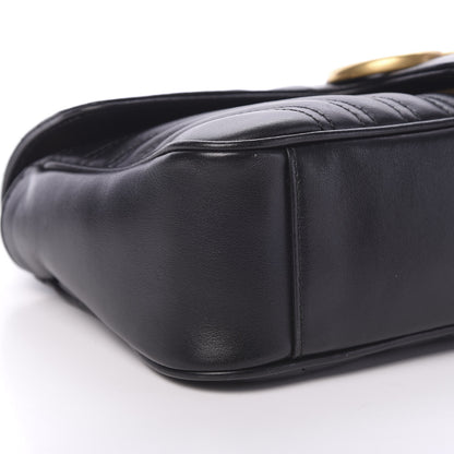 Gucci Calfskin Matelasse Small GG Marmont Shoulder Bag Black 7 of 10