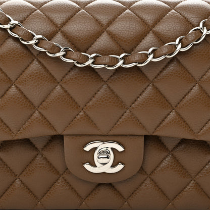 Chanel Caviar Quilted Medium Double Flap Brown 7 of 10