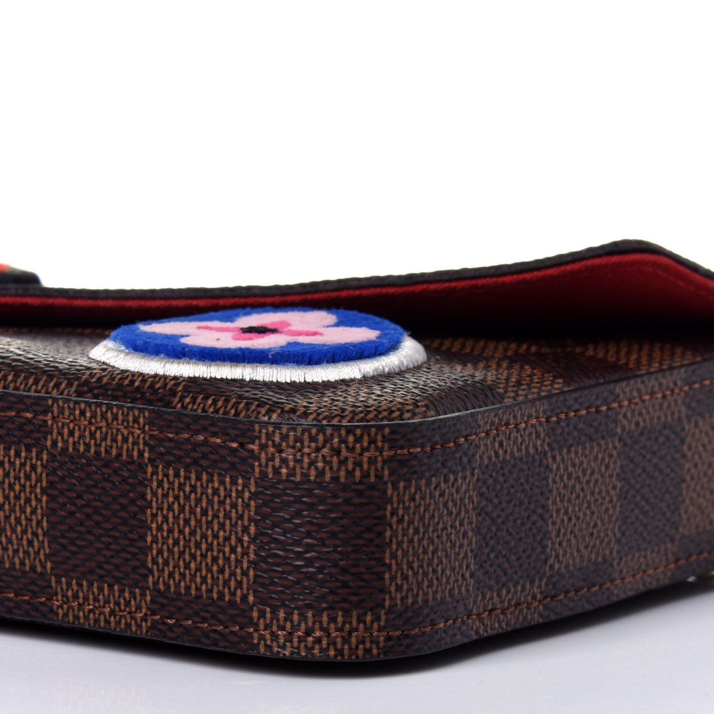 Damier Ebene LV Stories Pochette Felicie Chain Wallet