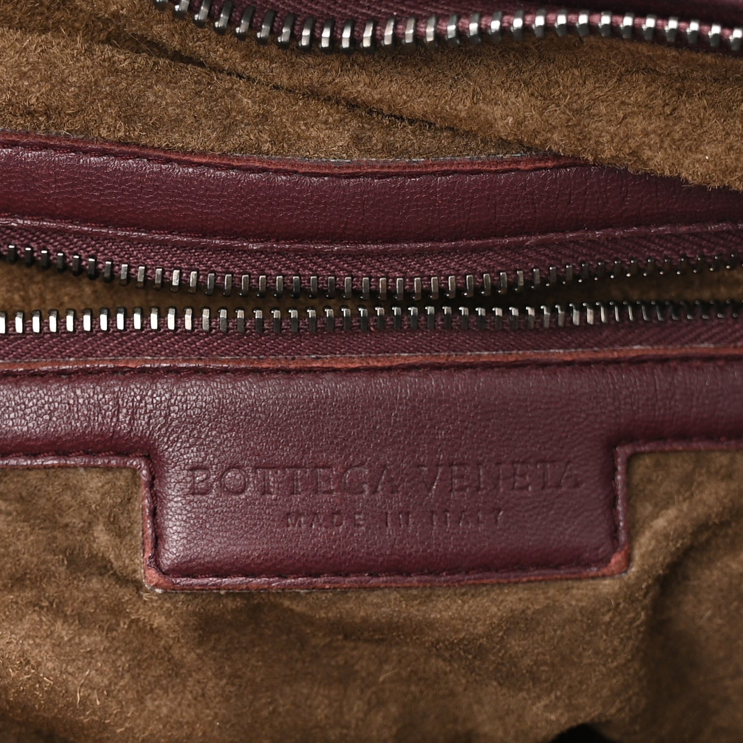 Nappa Intrecciato Large Veneta Hobo Dark Red