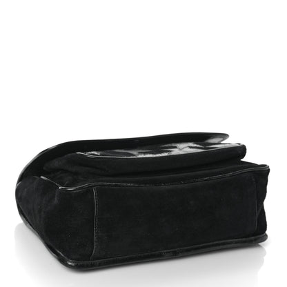 Saint Laurent Calfskin Ayers Star Patchwork Monogram Medium Niki Chain Satchel Black 4 of 8