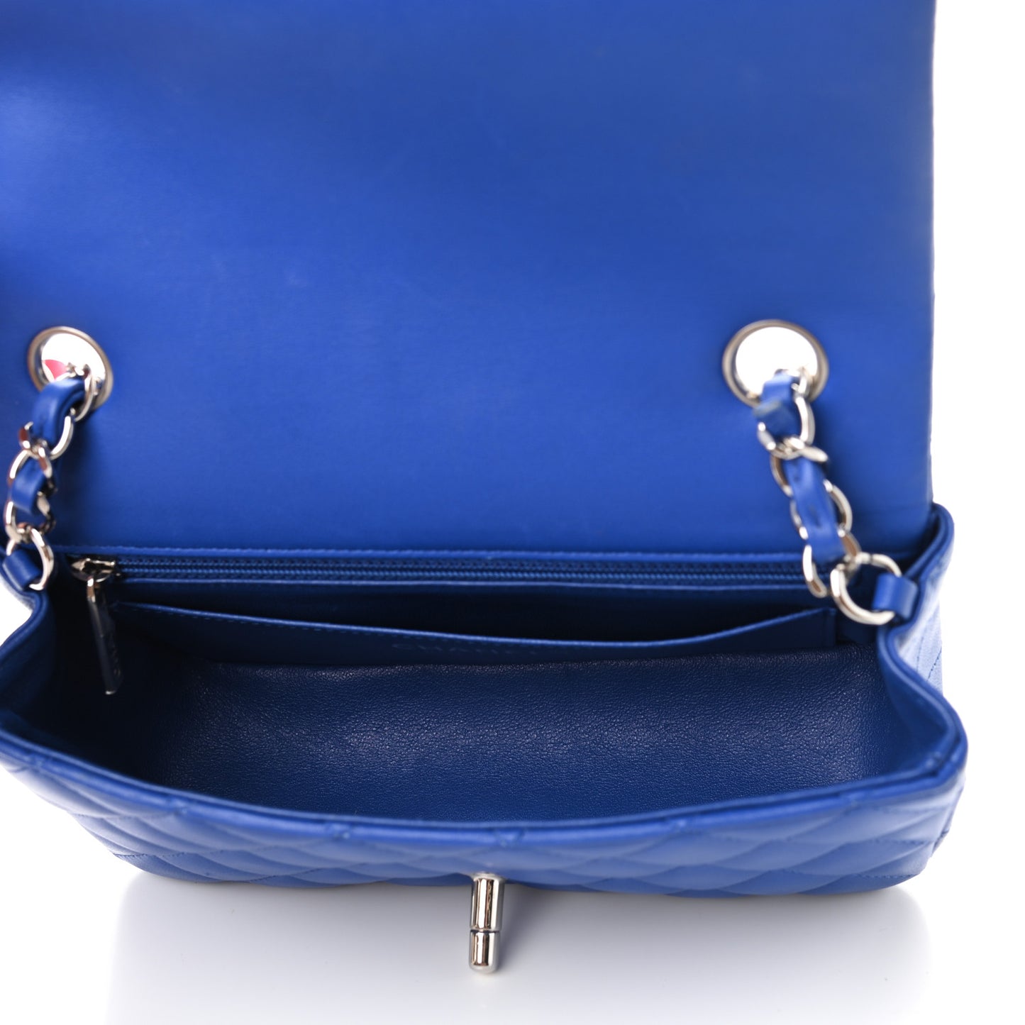 Lambskin Quilted Mini Rectangular Flap Royal Blue