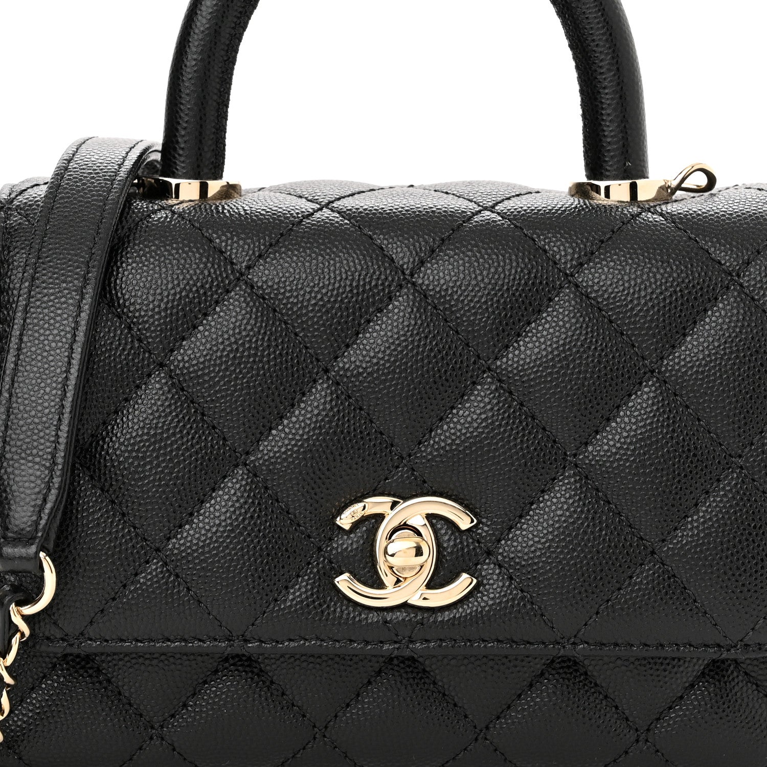 Chanel Caviar Quilted Extra Mini Coco Handle Flap Black 8 of 10