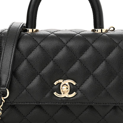 Chanel Caviar Quilted Extra Mini Coco Handle Flap Black 8 of 10