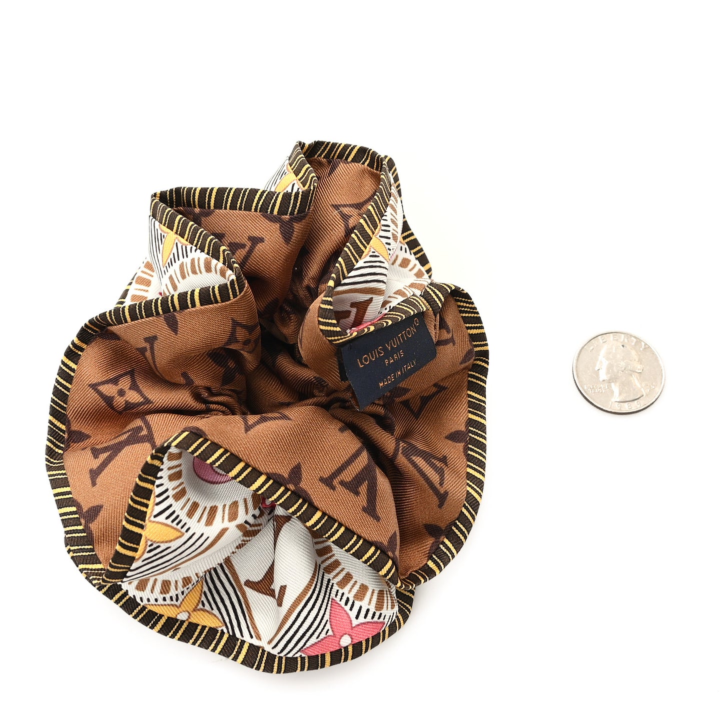 Silk Monogram Be Mindful Trop Chou Scrunchie
