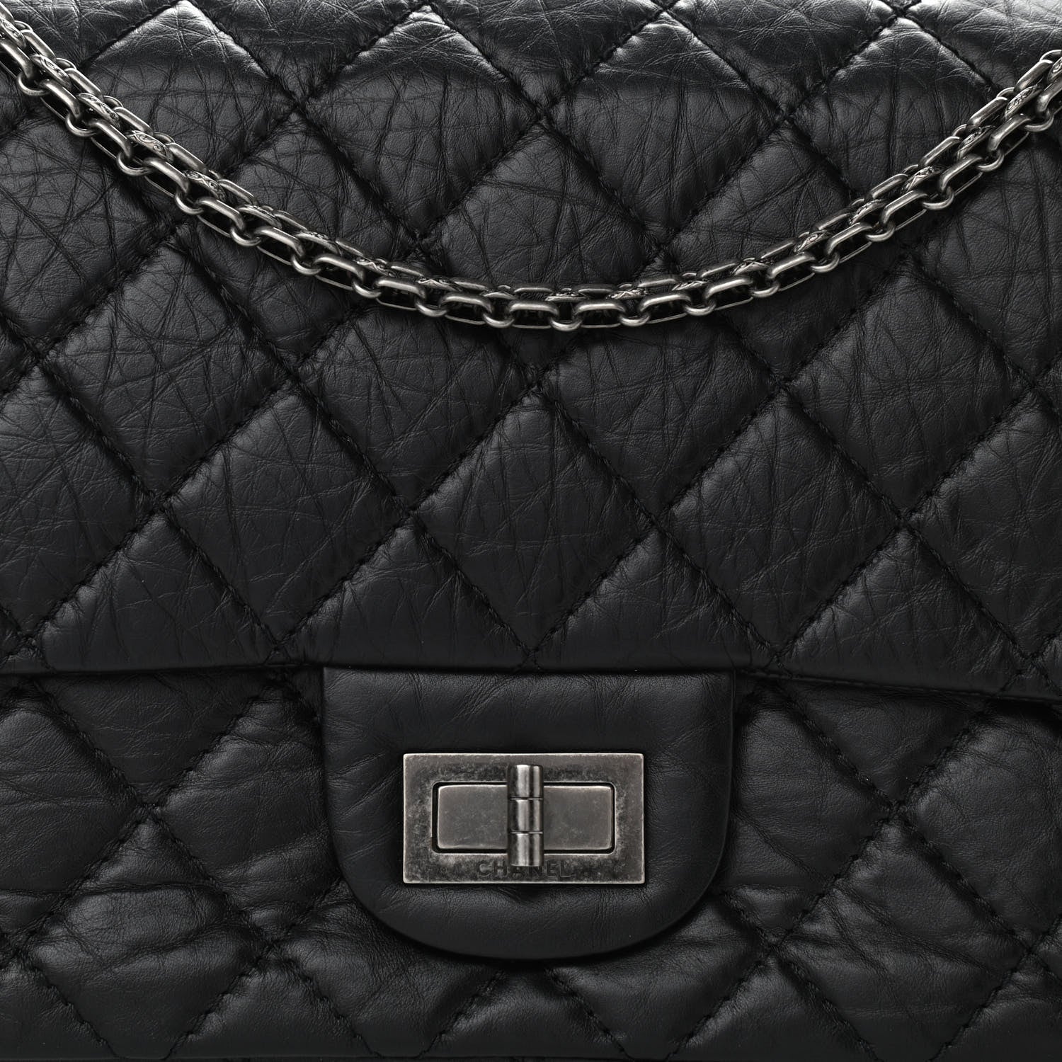 Chanel Aged Calfskin Quilted 2.55 Reissue 226 Flap Black 8 of 10