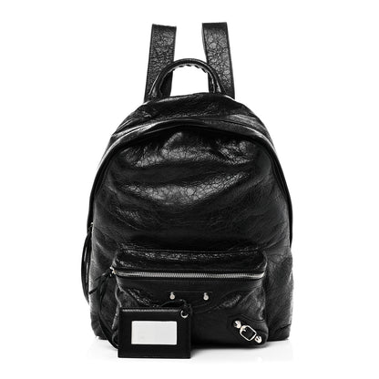 Balenciaga Agneau Classic Silver Hardware Backpack Black 3 of 11