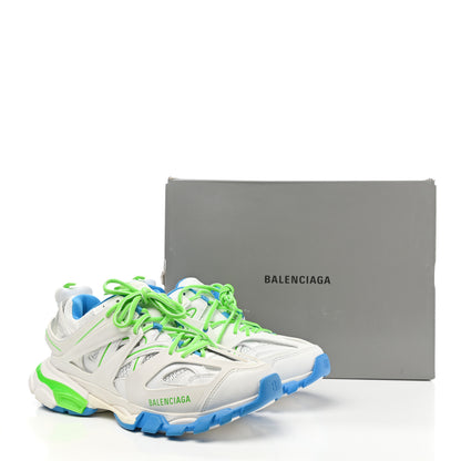 Balenciaga Mesh Nylon Mens Track Sneakers 41 White Green Blue 11 of 11