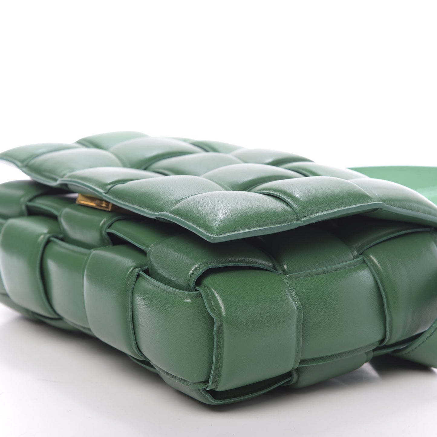 Nappa Maxi Intreccio Padded Cassette Crossbody Bag Racing Green