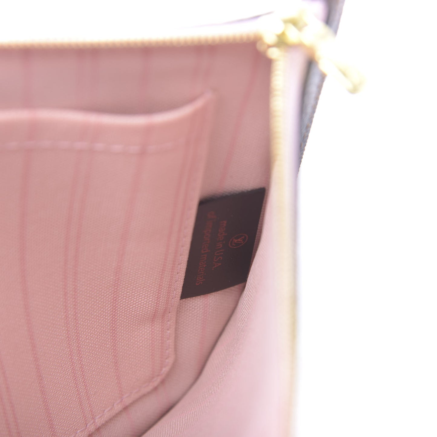 Damier Ebene Neverfull MM GM Pochette Rose Ballerine