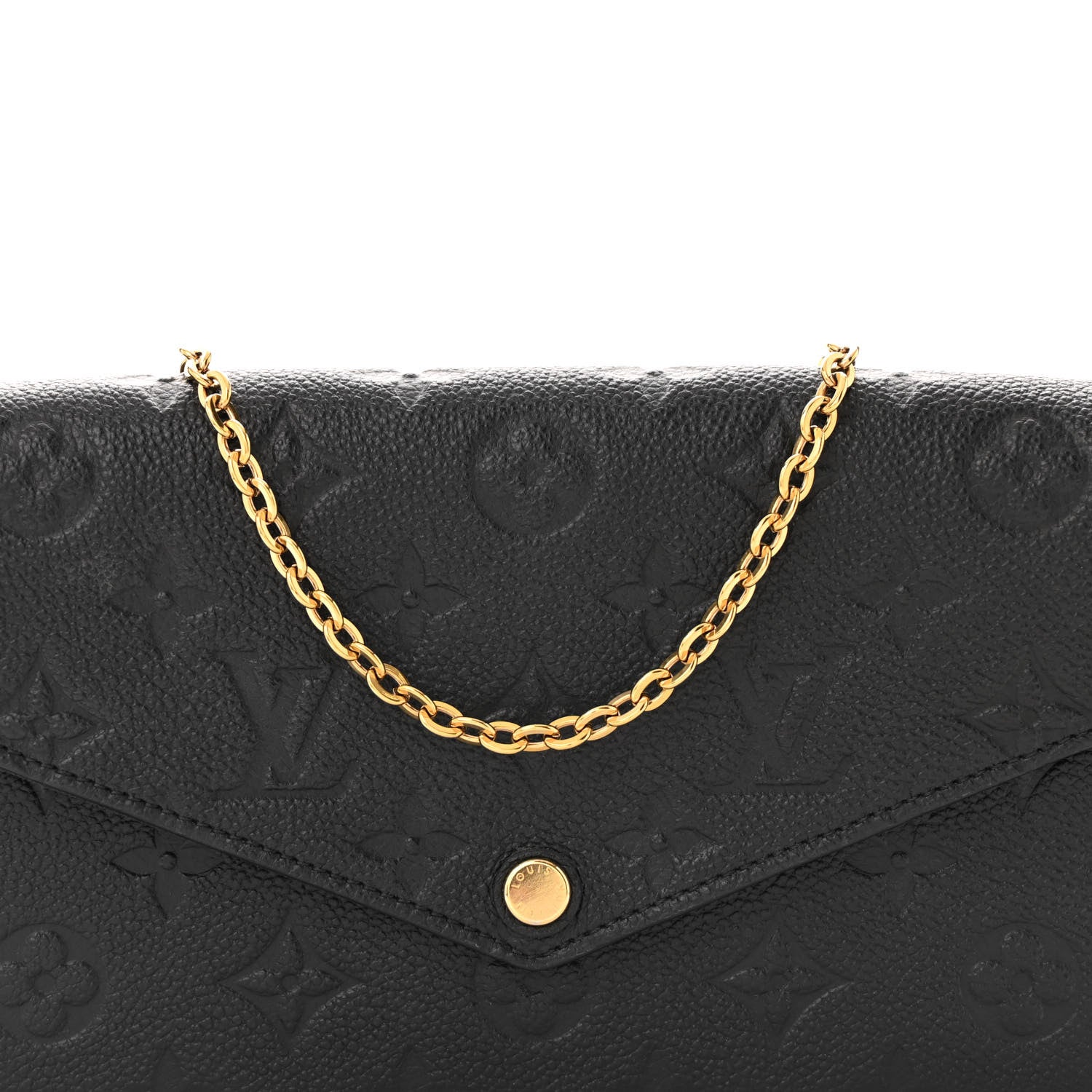 Louis Vuitton Empreinte Pochette Felicie Chain Wallet Black 8 of 13