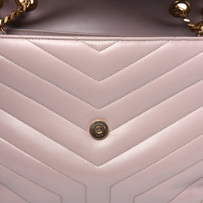 Saint Laurent Calfskin Y Quilted Monogram Medium Loulou Chain Satchel Light Natural 12 of 18