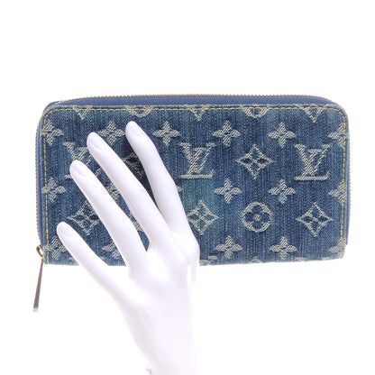 Louis Vuitton Denim Zippy Wallet Blue 2 of 7