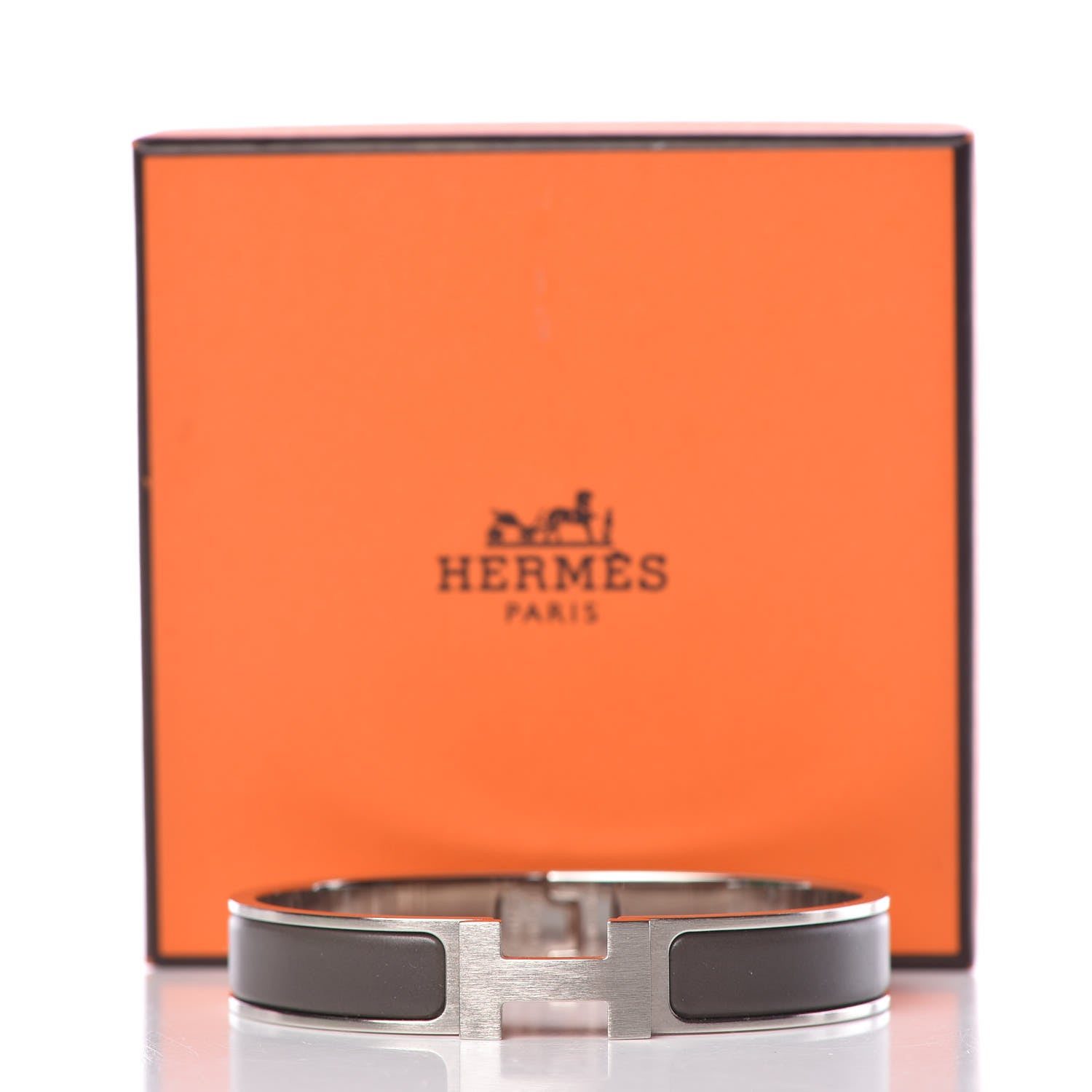 Hermes Matte Enamel Narrow Clic Clac HH Bracelet GM Etain 6 of 6