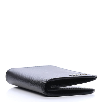 Prada Saffiano Corner Card Holder Black 3 of 4