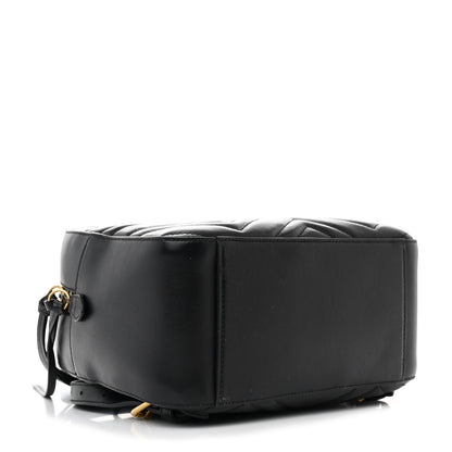 Gucci Calfskin Matelasse GG Marmont Dome Backpack Black 4 of 11