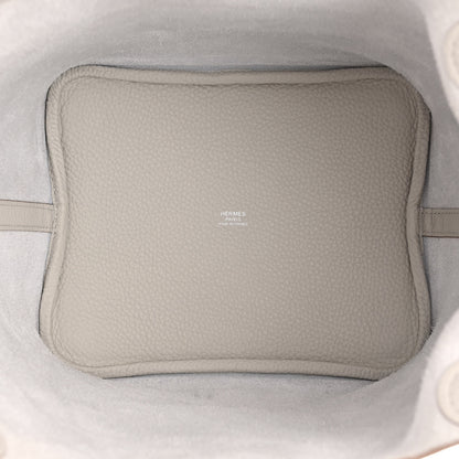 Hermes Taurillon Clemence Picotin Lock 22 MM Gris Perle 5 of 12