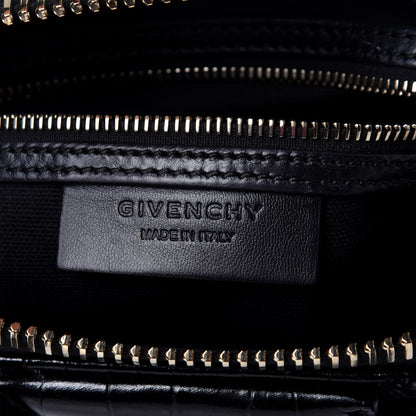 Givenchy Calfskin Crocodile Embossed Mini Antigona Black 9 of 11