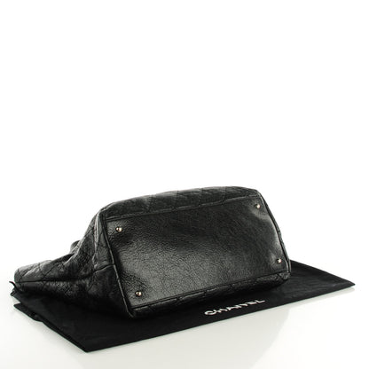 Chanel Glazed Calfskin XL On The Road Tote Black 4 of 7