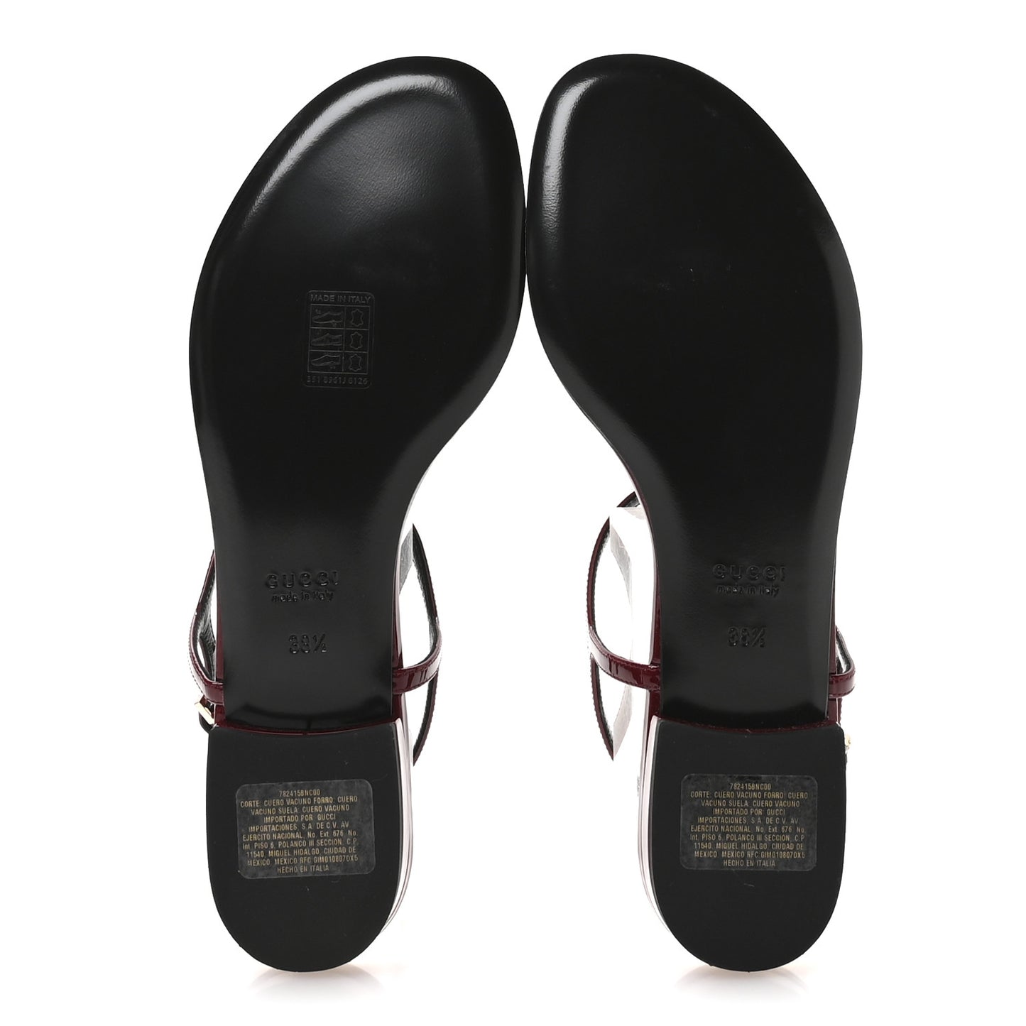 Patent Signoria Thong Sandals 38.5 Rosso Ancora