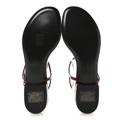 Gucci Patent Signoria Thong Sandals 38.5 Rosso Ancora 6 of 9