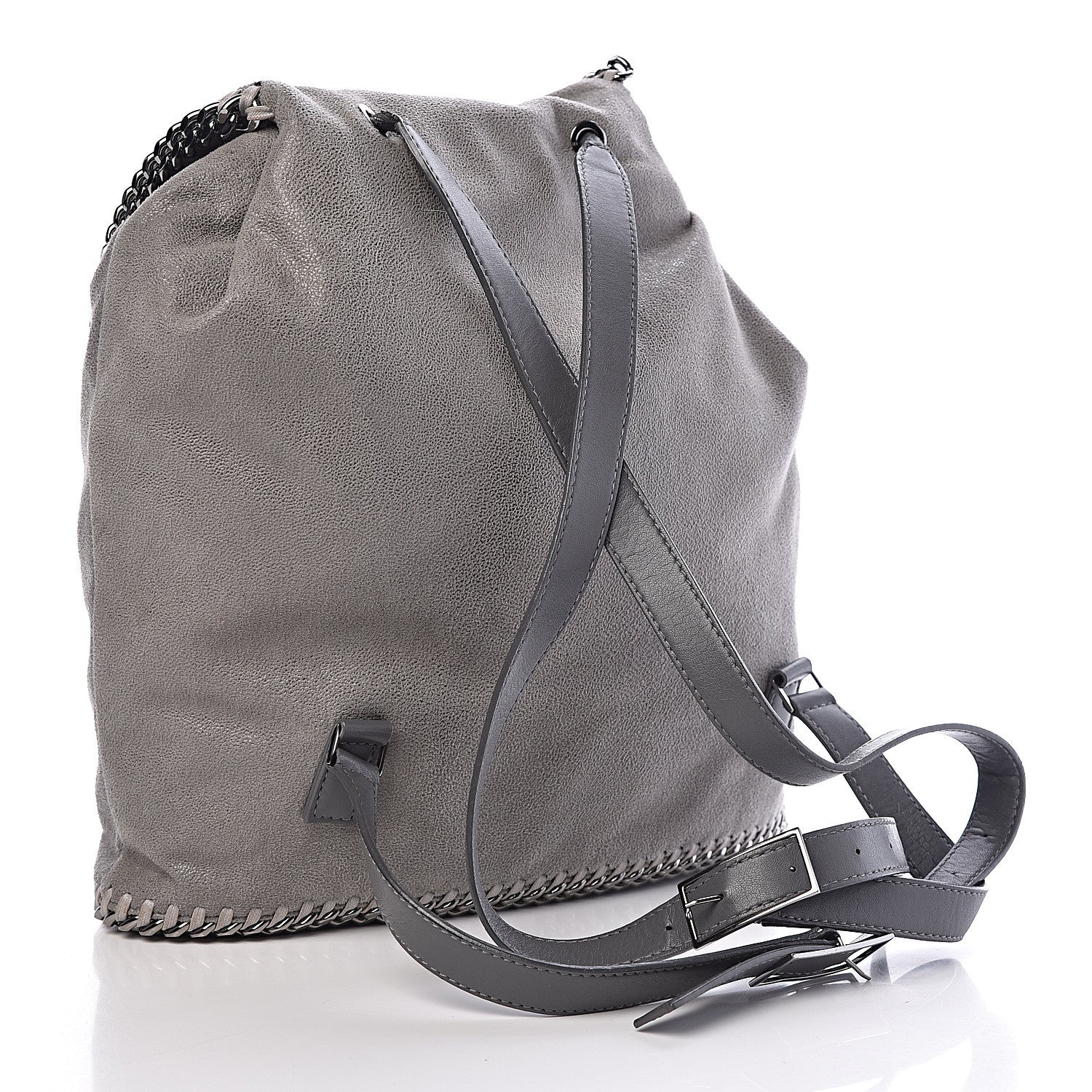 Stella McCartney Shaggy Deer Falabella Backpack Grey 3 of 9