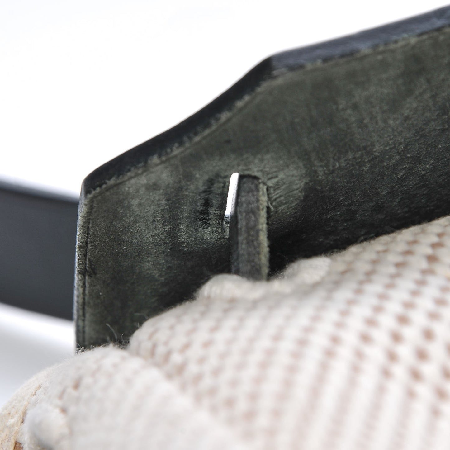 Toile Vache Calfskin Herbag 30 PM Black Natural