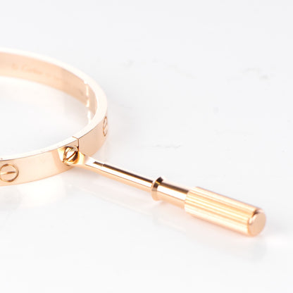 Cartier 18K Pink Gold LOVE Bracelet 17 6 of 7