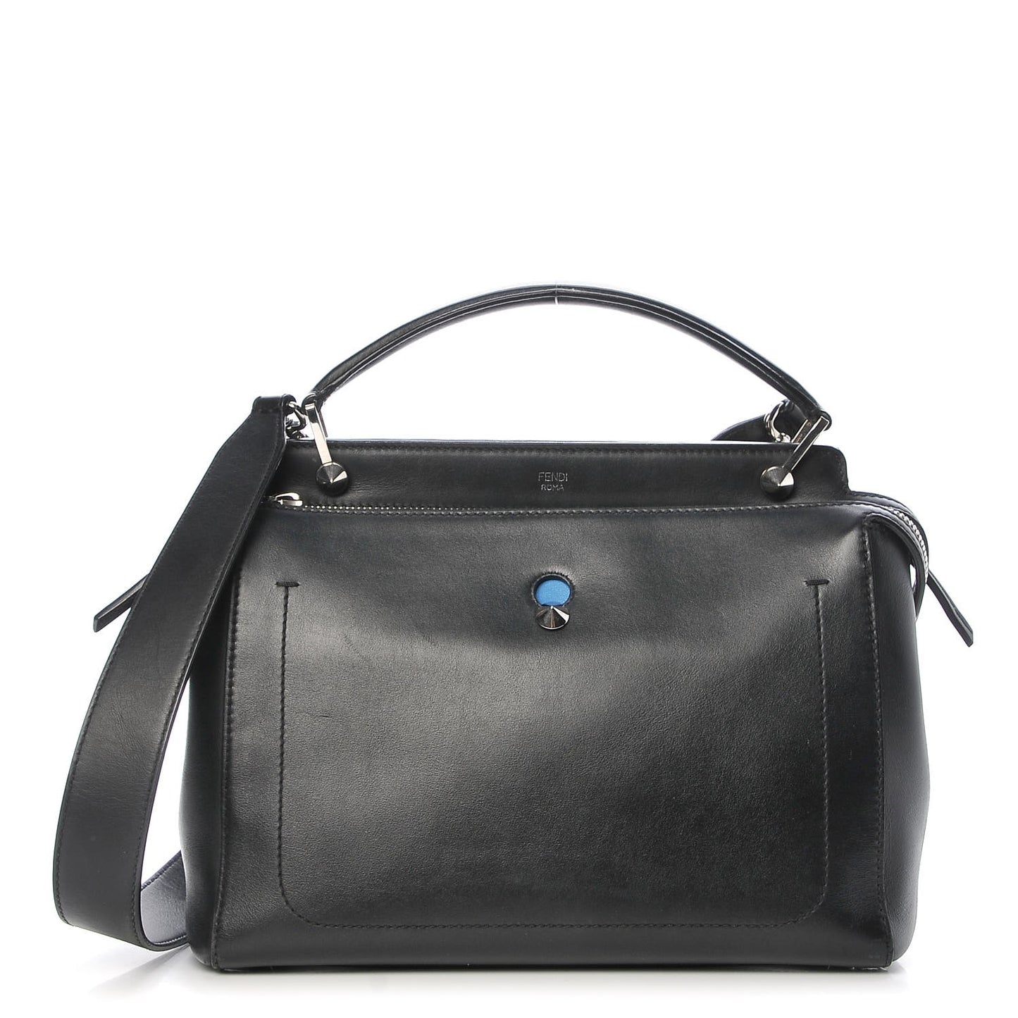 Vitello Baltico Dolce DotCom Satchel Black Blue Royal