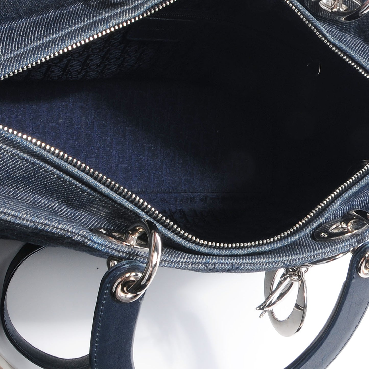 Denim Cannage Large Lady Dior