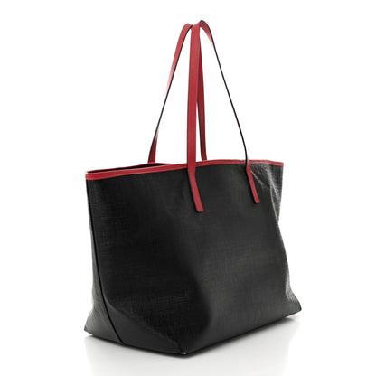 Versace Coated Canvas Vintage 90's Logo Tote Black 3 of 12